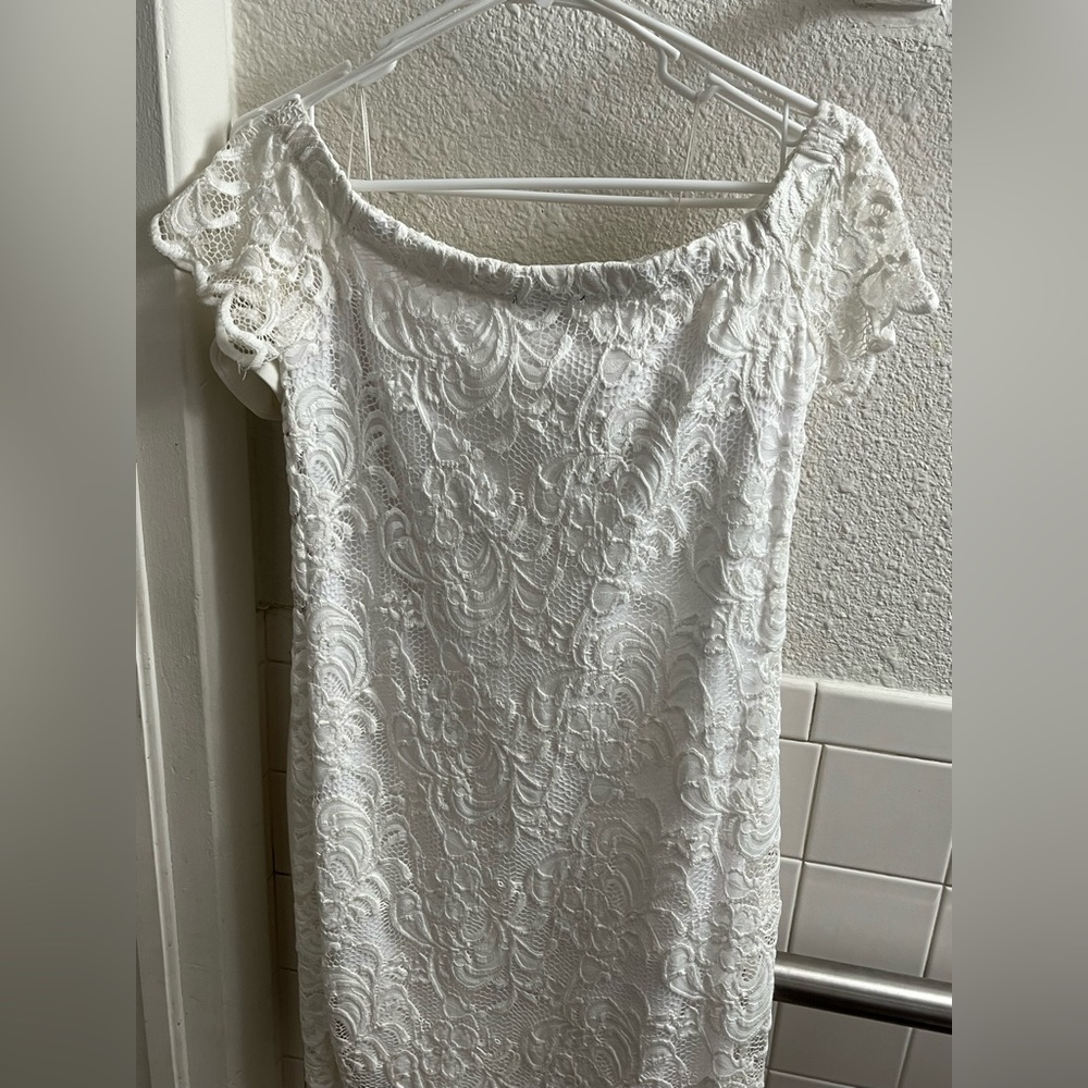 White dress .Size L .Worn once